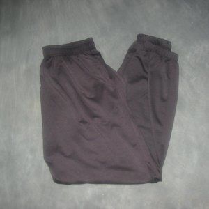 Black Baggy Cinch Bottom Sweatpants Lightweight Workout Joggers Size M Pockets